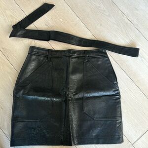 Black Pleather Skirt